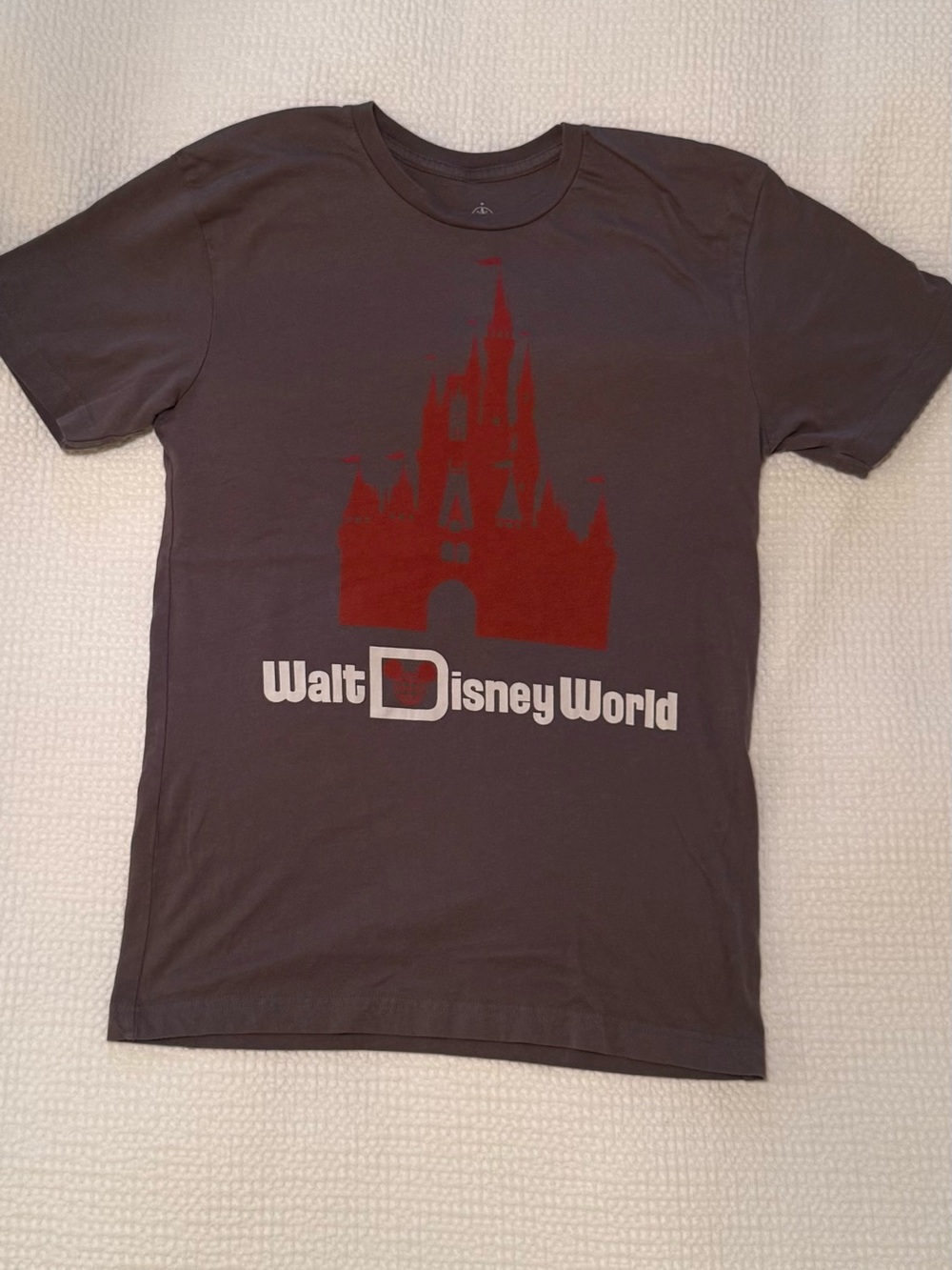 Walt Disney World Dark Gray Castle Logo T-Shirt | Disney Parks | Size = S